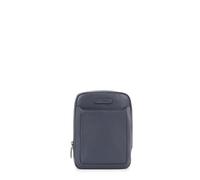 PIQUADRO Modus Men's Leather iPad Mini Bag, Blue, blue, Taglia Unica