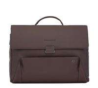 PIQUADRO Pan Men's Leather Briefcase, dark brown (di moro), 15 pollici, Contemporary