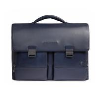 Piquadro Philip Briefcases Messenger Leather 42 cm Laptop compartment blue