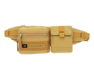 PIQUADRO Unisex Adults’ CA5112BIO/G Pouch in Regenerated Nylon with Removable Pockets and Smartphone Holder, Giallo Ocra, Taglia unica