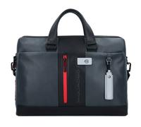 Piquadro Urban briefcase leather 42 cm laptop compartment gray