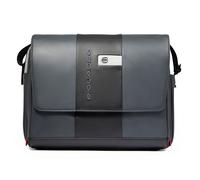 Piquadro Urban Messenger RFID protection Leather 35 cm Laptop compartment gray