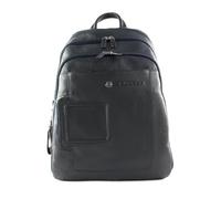 Leather Backpack with Adjustable Straps and Multiple Compartments Piquadro Blue One Size