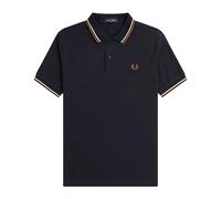 Piqué Polo M3600 Double Stripe- male- Fred Perry- Polo Shirts- Blue- 2XL- Tops 2XL