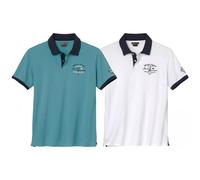Pique Polo Shirt Pack of 2 Atlas for Men Blue 5XL