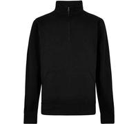 Pique Quarter Zip Sweatshirt Kustom Kit Black L