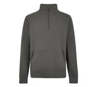 Pique Quarter Zip Sweatshirt Kustom Kit Dark Grey XXL