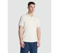 Pique Sticker Pete Tipped Polo Shirt In Birch