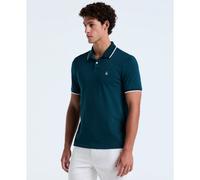Pique Sticker Pete Tipped Polo Shirt In Reflecting Pond