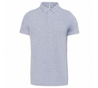 Piqué Stud Front Polo Shirt Kariban Grey L