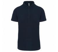 Piqué Stud Front Polo Shirt Kariban Navy XXL