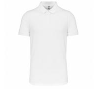 Piqué Stud Front Polo Shirt Kariban White XL