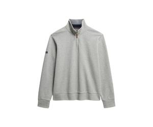 Piqué zip neck sweatshirt Superdry Core Gris 2XL