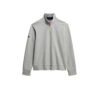Piqué zip neck sweatshirt Superdry Core Gris S
