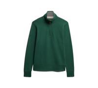 Piqué zip neck sweatshirt Superdry Essential Vert S