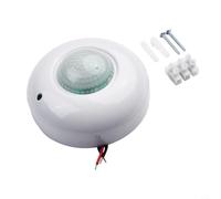 PIR Ceiling Occupancy Motion Sensor Switch for 360° Detection, 6m Range, 110-240V AC, Adjustable Ambient Light 3-2000 Lux, Terminal Wiring, White(220~240V)