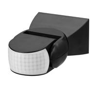 Maclean MCE201B Infrared Motion Detector Pir Modern Range 12m Black IP65 (12m 180° IP65 Black)