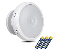 PIR LED Night Light Lamp Magnetic Operated Warm White Portable 3x AA Battery