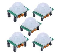 PIR Motion Sensor | 5Pcs Human Motion Detector Module for Alarm/Lighting Systems | DC 4.5-20V, Adjustable Delay, Low Consumption
