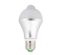 PIR Motion Sensor LED Light Bulb, 5W Dusk to Dawn Light Bulbs E27 Screw Cool White Bulb Auto Turn On/Off for Indoor Outdoor Front Door Porch Stairs Basement Garage Security Lighting, 2 Pack