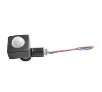 PIR Motion Sensor Switch for Outdoor Security Lights, 180° Detection Angle, Adjustable Light Sensor & Delay Timer, White(Black)