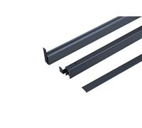 Piranha Composite Solutions Fence Top/Bottom Trim Kit, Grey Aluminium, Anthracite Grey
