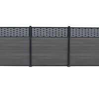 Piranha Composite Solutions Horizontal Fence Trellis, 1800x450x20mm, Grey Aluminium