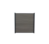 Piranha Composite Solutions In-Ground Fence Kit 6ft, Antique Grey Dual-Sided Woodgrain Finish