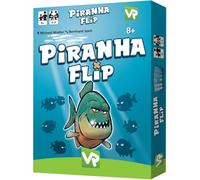 Piranha Flip Card Game, for 2-5 Players, Ages 8+, 40 Double-Sided Cards, Outsmart the Piranhas