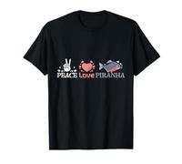 Piranha Lover Peace Love Piranhas Fish T-Shirt