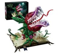 Piranha Plant Magic Book Building Blocks Set, 1208PCS Carnivorous Flower Monster Bricks Model, Collectible Spooky Botanical Halloween Decor, Creative STEM Toy, Gifts for Adults Teens