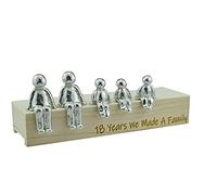 Pirantin 18th Anniversary Idea - 18 Years We Made A Family Metal Ornament - Choose Your Family Combination Box & Woodgrain May Vary(3 Children)