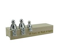 Pirantin 19th Anniversary Idea - 19 Years We Made A Family Metal Ornament - Choose Your Family Combination Box & Woodgrain May Vary(1 Child)