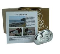 Pirantin 19th Anniversary You Are My Rock Gift Idea - Solid Metal Heavy Polished Rock Gift for 19 Year Anniversary