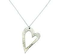 Pirantin 8th Anniversary Large Open Heart 8th Wedding anniversary Bronze Pendant