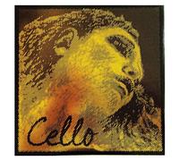 Pirastro Evah Pirazzi 4/4 Gold Cello String Set, Medium, Premium Steel Strings with Ball End, Replacement Accessory for Professional and Student Cello Players