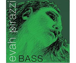 Pirastro Strings Double Bass 3/4 G, D, A, E Synthetic/Chrome Steel Wound Orchestral Tuning Evah Pirazzi - Weich Set