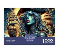 Pirate 1000 Piece Jigsaw Puzzles for Adults Pirate Fun, Challenging & Brainteasing Adults Jigsaw Puzzle - Uncover The Puzzle 100% Recycled Cardboard Educational Games Puzzle52x38cm/1000pcs