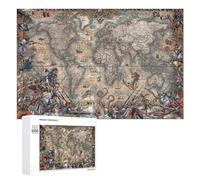 Pirate Adventure A World Map Puzzle Jigsaw Puzzle for Adults, 1000 PCS - Holiday-Season Gift, for Relaxing Solo Or Group Play