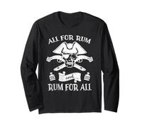 Pirate All For Rum For All Funny Talk Like a Pirate Day Long Sleeve T-Shirt