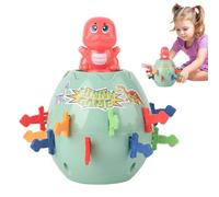 Pirate Barrel Toy, Funny Interactive Game, Resistant with Unique Design, Dinosaur Shape with Money Bank, 5.12x4.33x8.27 Inches Entertainment Tool, Larger Size Gift for Kids Party Birthday