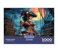 Pirate Beauty 1000 Pieces Jigsaw Puzzles for Adults Impossible Beautiful Home Decoration Challenge High Difficulty 52x38cm/1000pcs