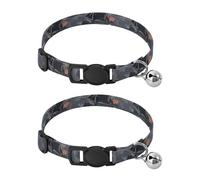 Pirate Black Skies Gray Cats Collar 2 Pack Collars for Puppies Adjustable Length 10.6" to 17.1"