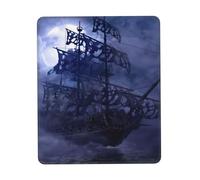 Pirate Boat Full Moon Mouse Pad Ultra-Smooth Gaming Mousepad Non-Slip Rubber Base Washable Perfect For Desk