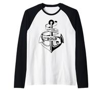 Pirate Boat Ship Anchor - Fortune Favors the Bold Raglan Baseball Tee