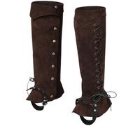 Pirate Boot Cover Medieval Gaiters Boot Toppers Fancy Dress Viking Boot Cover Knight Leg Guard Shoe Cover Medieval Retro Gothic Costume Adjustable Knight Boot Covers with Lace for Halloween Cosplay