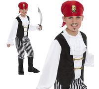 Pirate Boy Costume Buccaneer Captain World Book Day W ancy Dress Age 4-12
