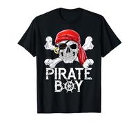 Pirate Boy Jolly Roger Flag Skull & Crossbones Captain Ship T-Shirt
