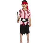 Pirate Boys Stripey Fancy Dress Costume (7-9 years)