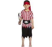 Pirate Boys Stripey Fancy Dress Costume age 4-6 years